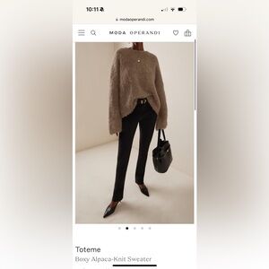 Toteme boxy mohair sweater - chocolate brown